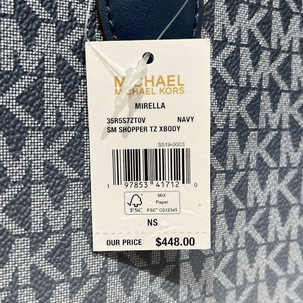 MICHAEL KORS Mirella Sm Ombré Signature Logo SHOPPER TZ XBODY Crossbody Satchel